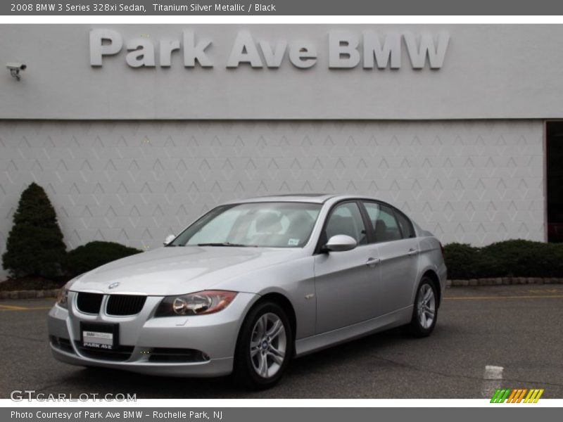 Titanium Silver Metallic / Black 2008 BMW 3 Series 328xi Sedan