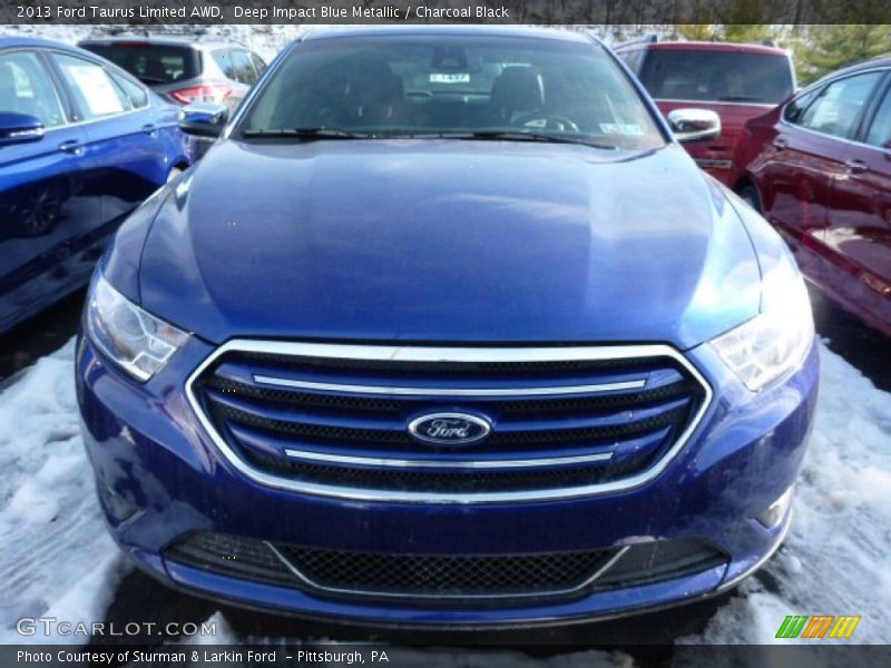 Deep Impact Blue Metallic / Charcoal Black 2013 Ford Taurus Limited AWD