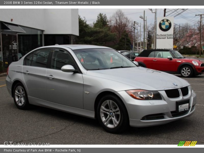 Titanium Silver Metallic / Black 2008 BMW 3 Series 328xi Sedan