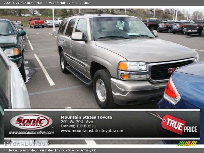 Pewter Metallic / Neutral/Shale 2003 GMC Yukon SLT 4x4