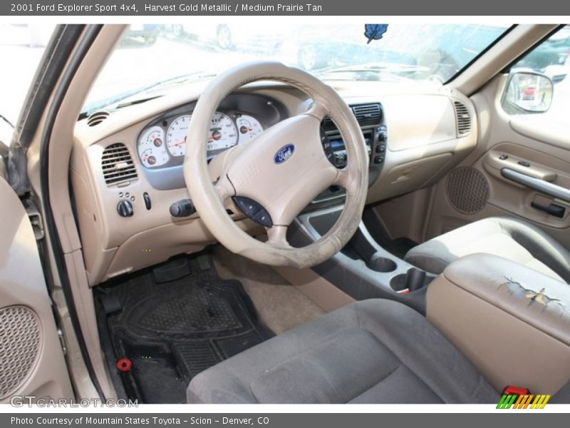 Harvest Gold Metallic / Medium Prairie Tan 2001 Ford Explorer Sport 4x4