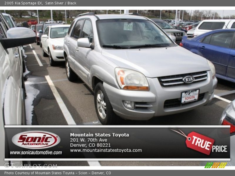 Satin Silver / Black 2005 Kia Sportage EX