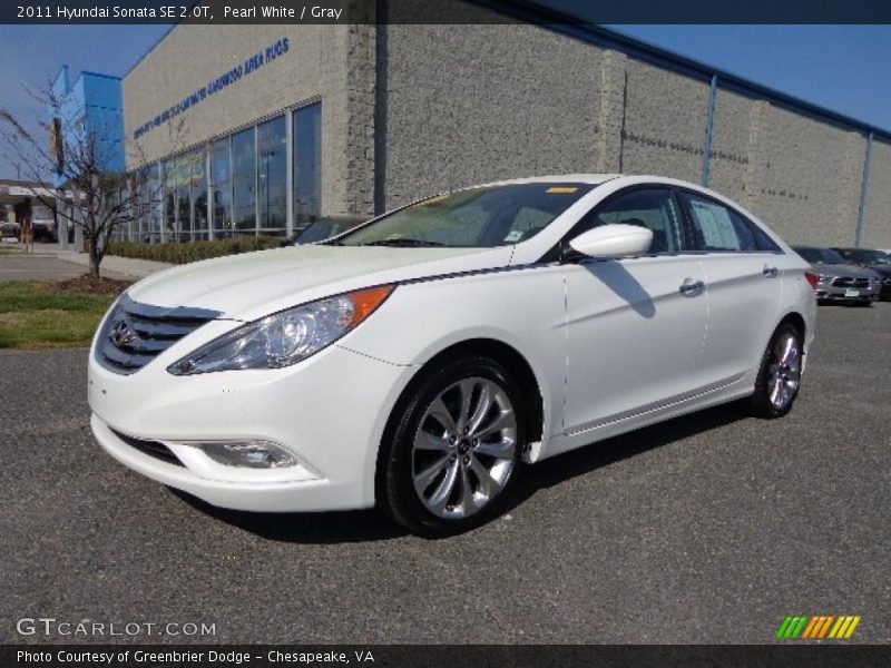 Pearl White / Gray 2011 Hyundai Sonata SE 2.0T
