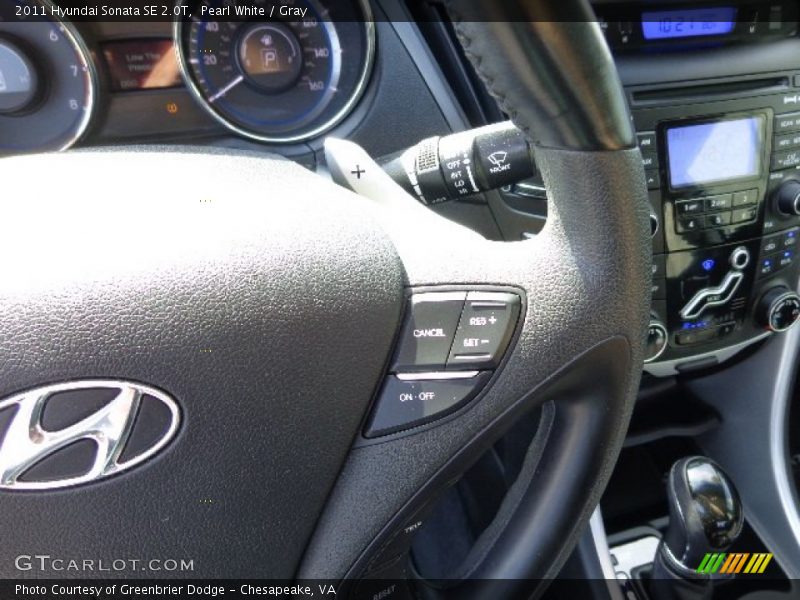 Pearl White / Gray 2011 Hyundai Sonata SE 2.0T