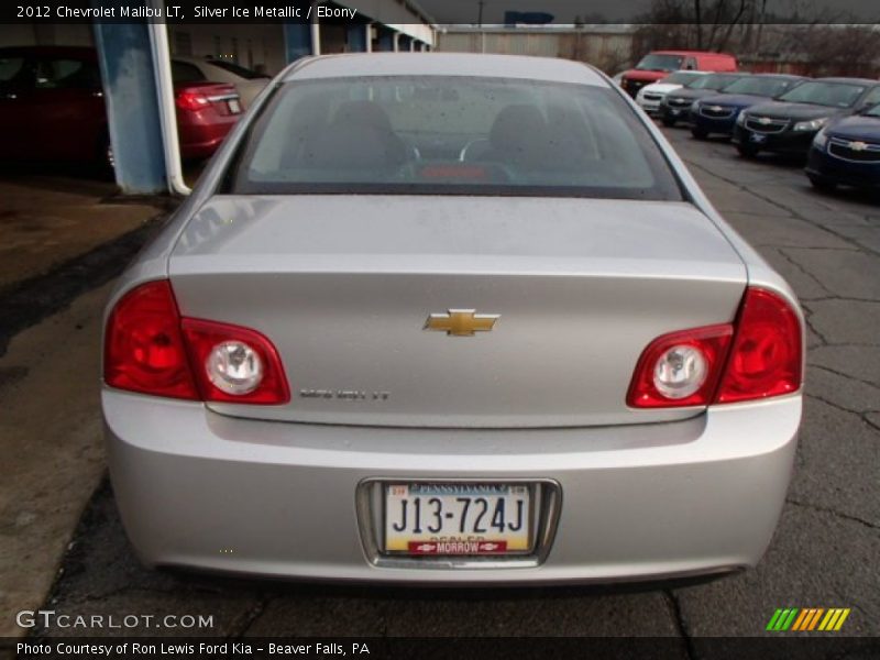 Silver Ice Metallic / Ebony 2012 Chevrolet Malibu LT