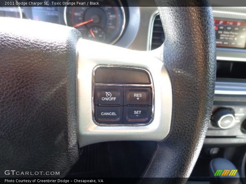 Toxic Orange Pearl / Black 2011 Dodge Charger SE