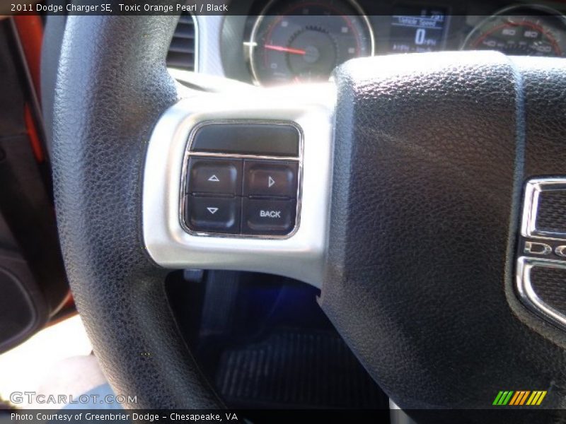 Toxic Orange Pearl / Black 2011 Dodge Charger SE