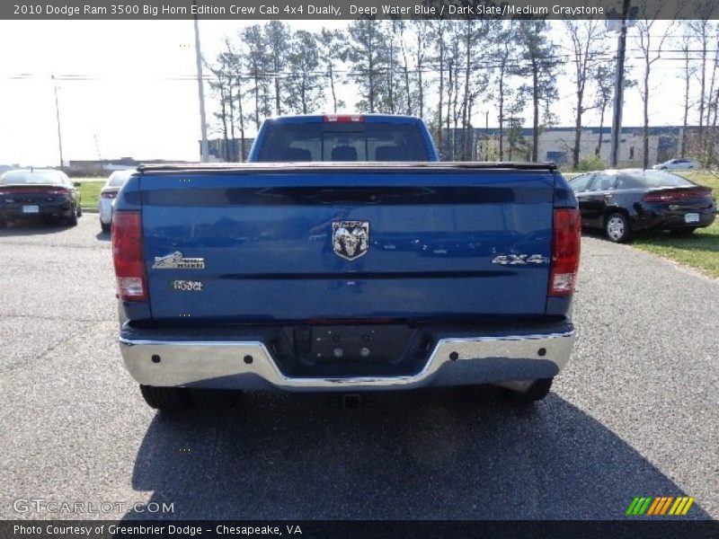Deep Water Blue / Dark Slate/Medium Graystone 2010 Dodge Ram 3500 Big Horn Edition Crew Cab 4x4 Dually