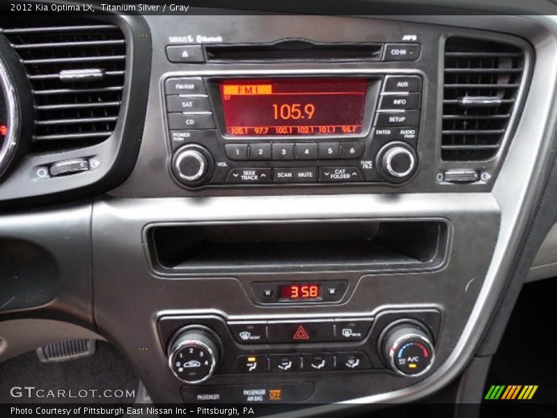 Titanium Silver / Gray 2012 Kia Optima LX