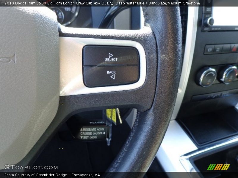 Deep Water Blue / Dark Slate/Medium Graystone 2010 Dodge Ram 3500 Big Horn Edition Crew Cab 4x4 Dually