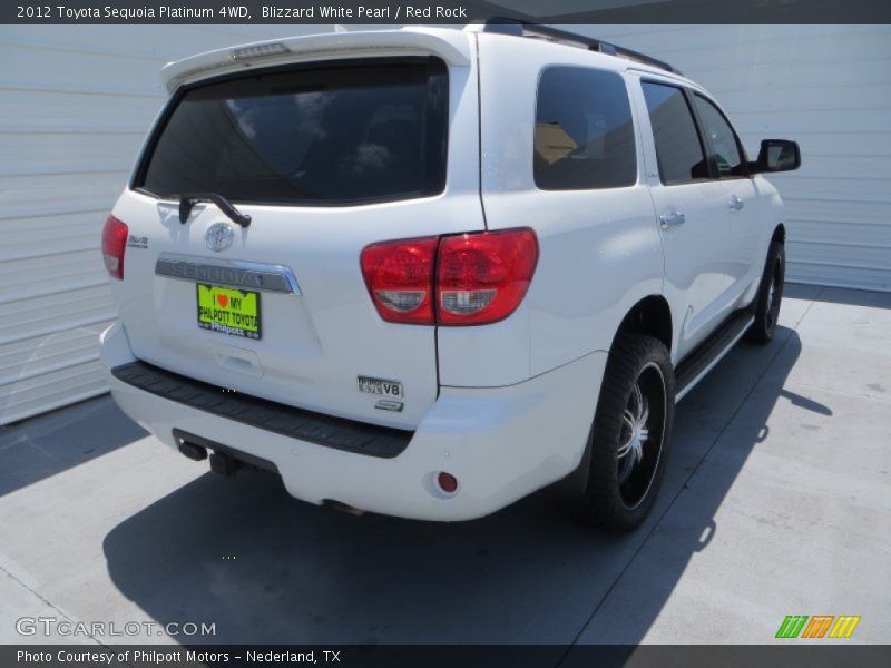 Blizzard White Pearl / Red Rock 2012 Toyota Sequoia Platinum 4WD