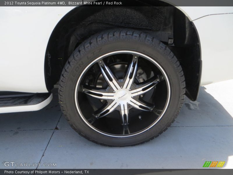 Blizzard White Pearl / Red Rock 2012 Toyota Sequoia Platinum 4WD