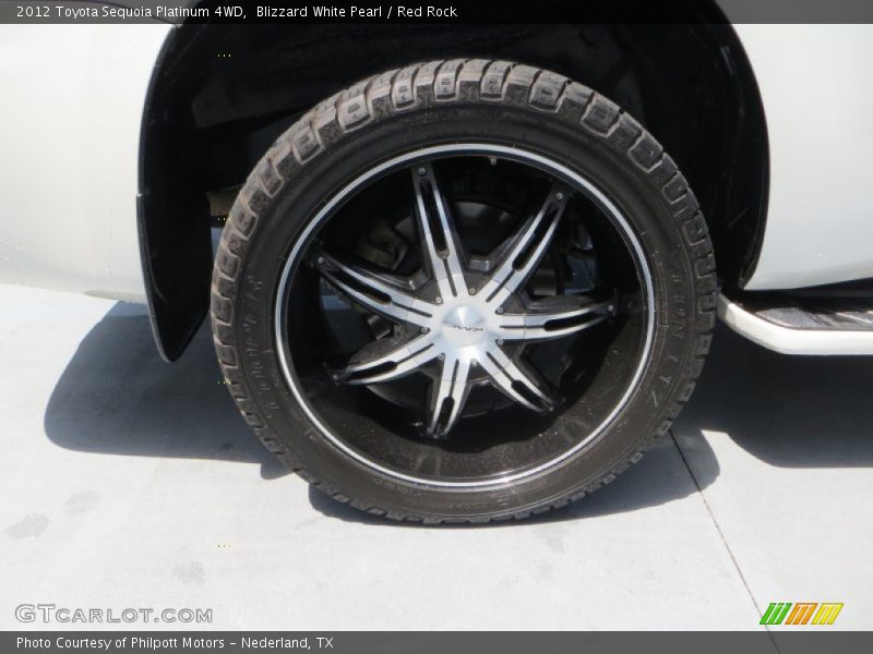 Blizzard White Pearl / Red Rock 2012 Toyota Sequoia Platinum 4WD