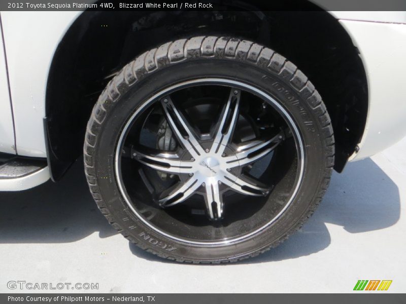 Blizzard White Pearl / Red Rock 2012 Toyota Sequoia Platinum 4WD