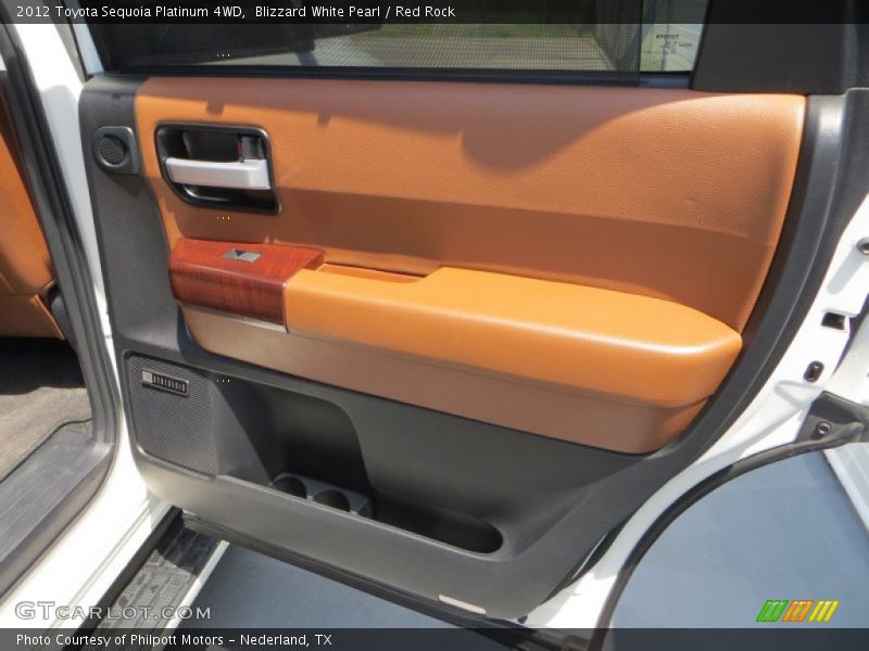Blizzard White Pearl / Red Rock 2012 Toyota Sequoia Platinum 4WD