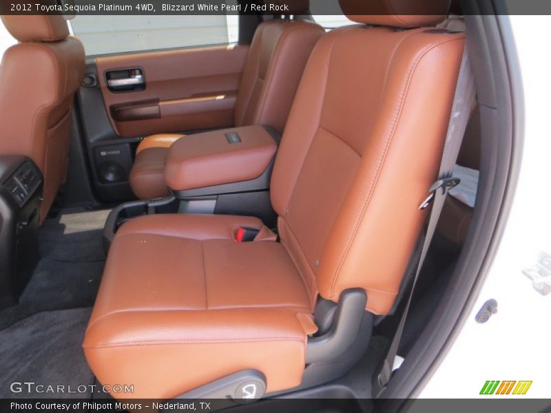 Blizzard White Pearl / Red Rock 2012 Toyota Sequoia Platinum 4WD
