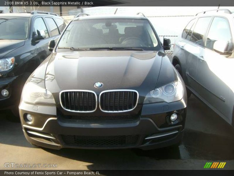 Black Sapphire Metallic / Black 2008 BMW X5 3.0si