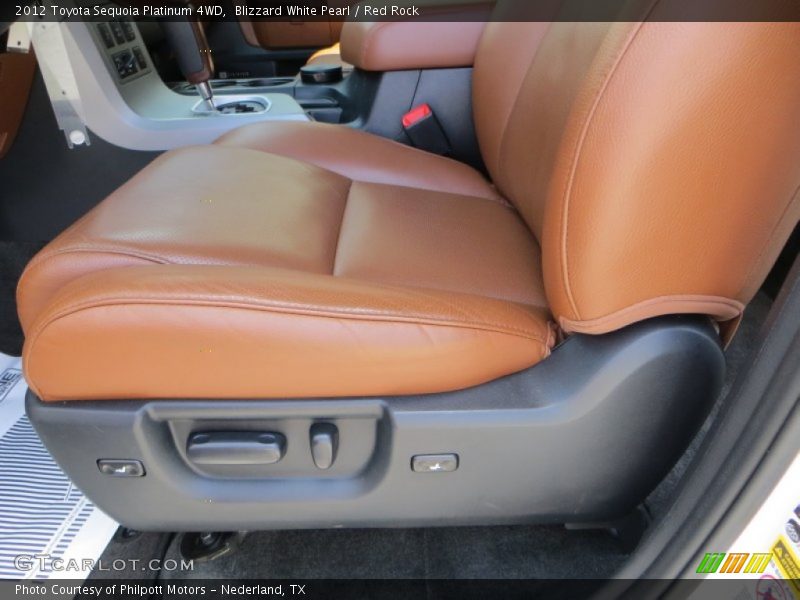 Blizzard White Pearl / Red Rock 2012 Toyota Sequoia Platinum 4WD