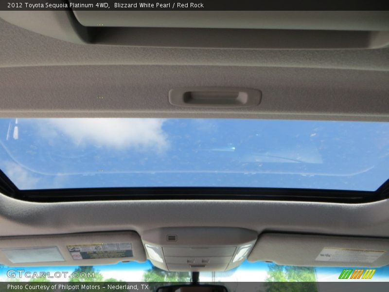 Blizzard White Pearl / Red Rock 2012 Toyota Sequoia Platinum 4WD