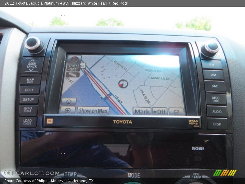 Blizzard White Pearl / Red Rock 2012 Toyota Sequoia Platinum 4WD