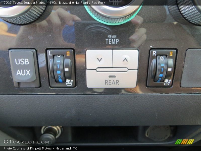 Blizzard White Pearl / Red Rock 2012 Toyota Sequoia Platinum 4WD