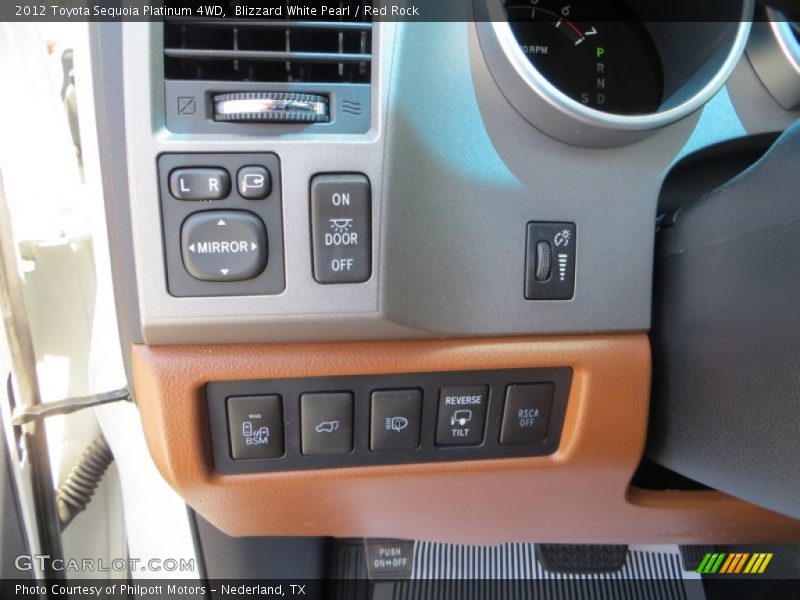 Blizzard White Pearl / Red Rock 2012 Toyota Sequoia Platinum 4WD