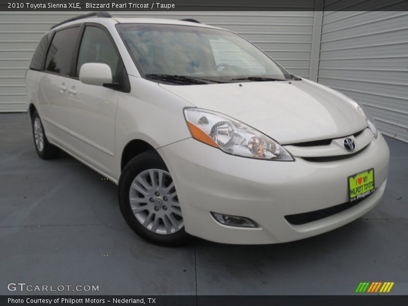 Blizzard Pearl Tricoat / Taupe 2010 Toyota Sienna XLE