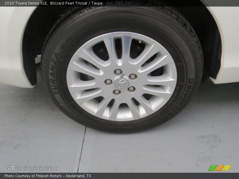 Blizzard Pearl Tricoat / Taupe 2010 Toyota Sienna XLE