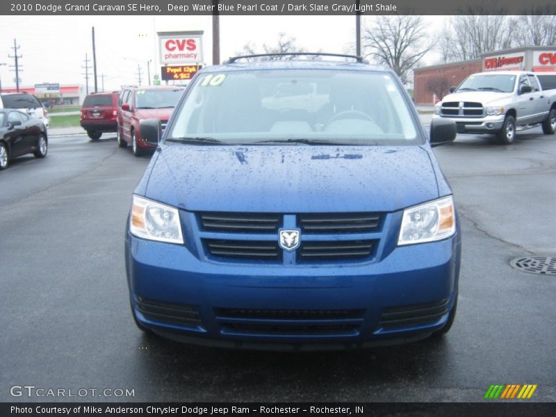 Deep Water Blue Pearl Coat / Dark Slate Gray/Light Shale 2010 Dodge Grand Caravan SE Hero