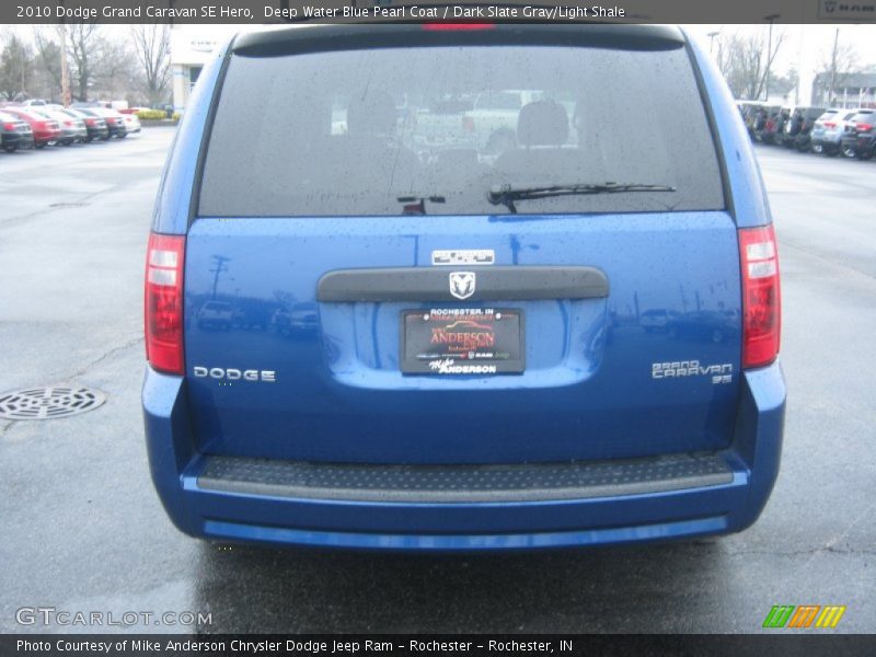 Deep Water Blue Pearl Coat / Dark Slate Gray/Light Shale 2010 Dodge Grand Caravan SE Hero