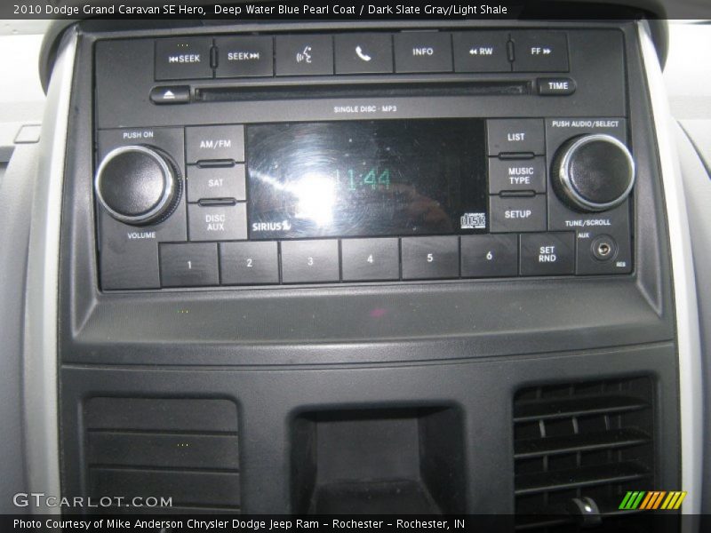 Deep Water Blue Pearl Coat / Dark Slate Gray/Light Shale 2010 Dodge Grand Caravan SE Hero