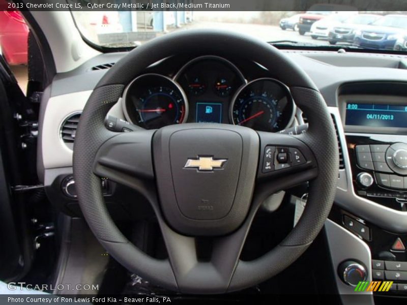 Cyber Gray Metallic / Jet Black/Medium Titanium 2013 Chevrolet Cruze LS