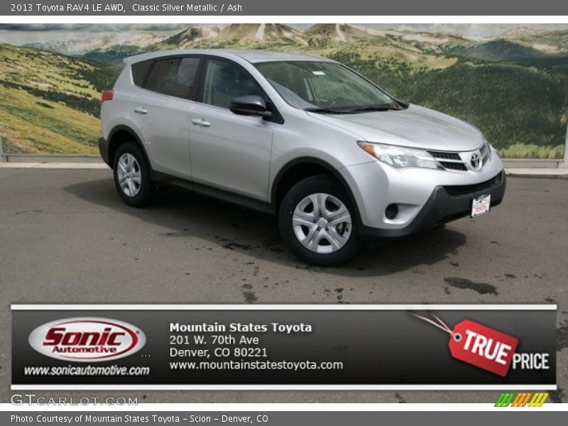 Classic Silver Metallic / Ash 2013 Toyota RAV4 LE AWD