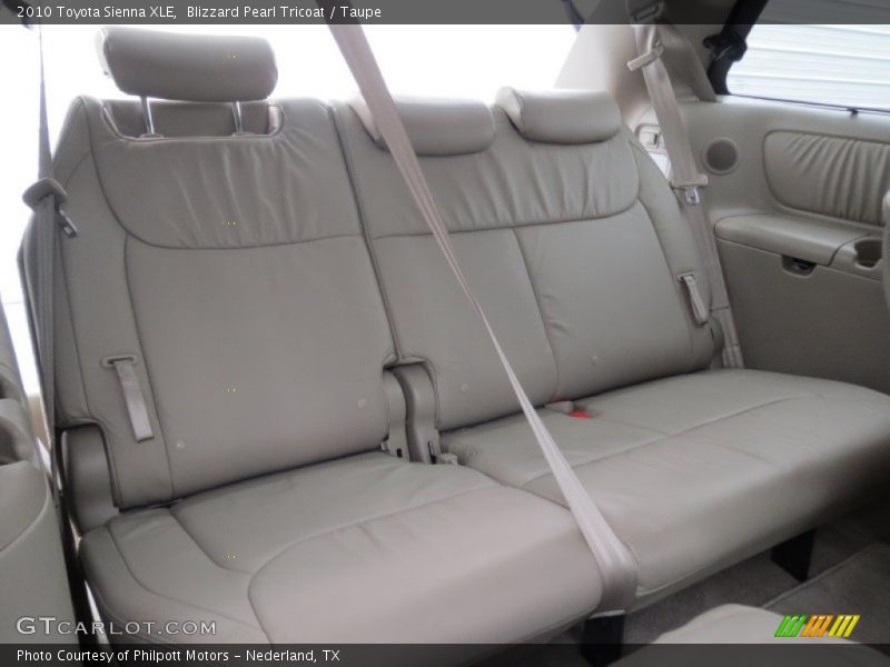 Rear Seat of 2010 Sienna XLE