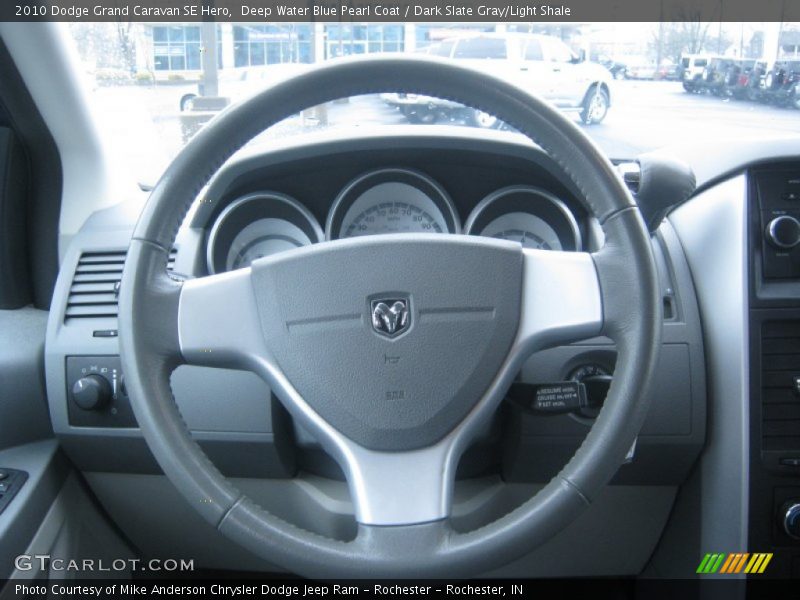 Deep Water Blue Pearl Coat / Dark Slate Gray/Light Shale 2010 Dodge Grand Caravan SE Hero