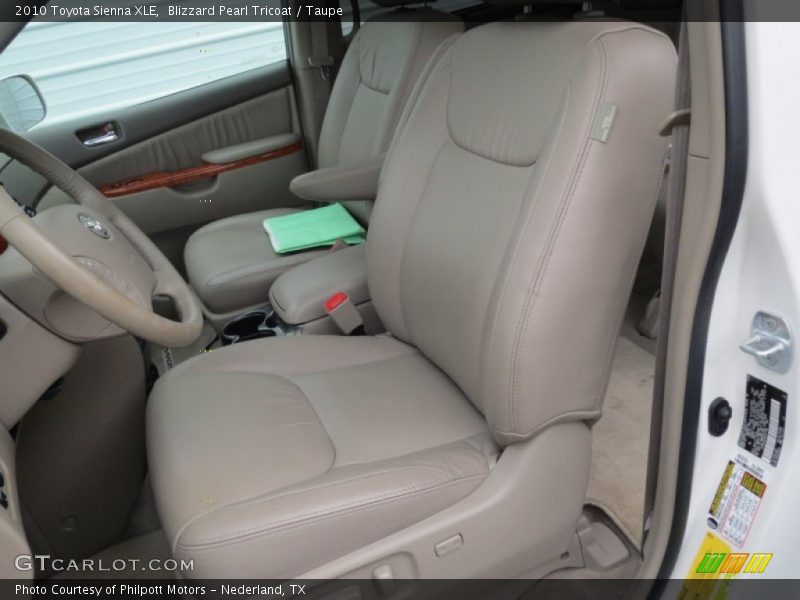 Blizzard Pearl Tricoat / Taupe 2010 Toyota Sienna XLE