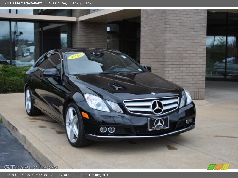 Black / Black 2010 Mercedes-Benz E 350 Coupe