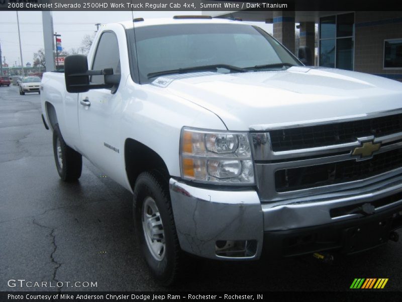 Summit White / Dark Titanium 2008 Chevrolet Silverado 2500HD Work Truck Regular Cab 4x4