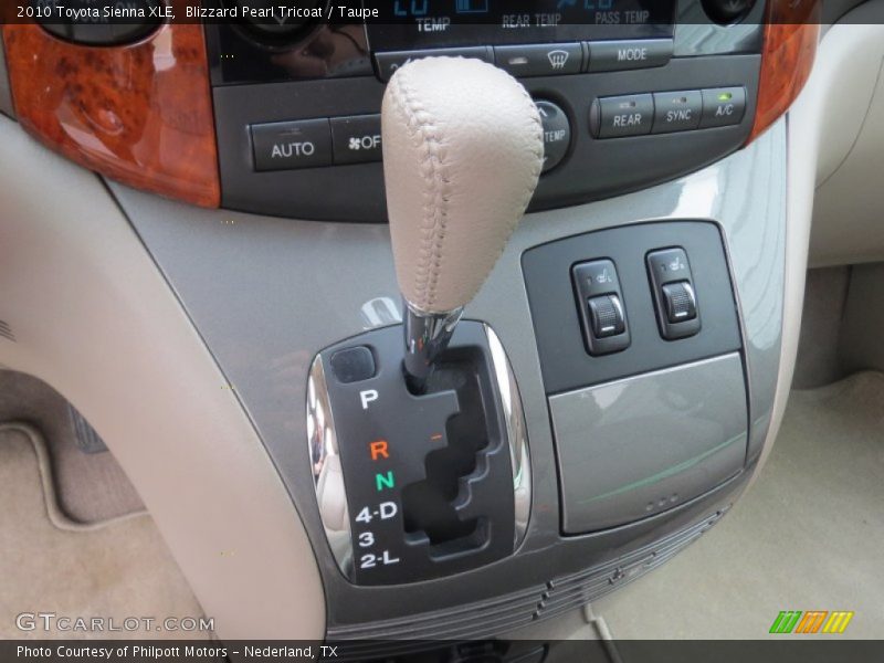  2010 Sienna XLE 5 Speed ECT-i Automatic Shifter