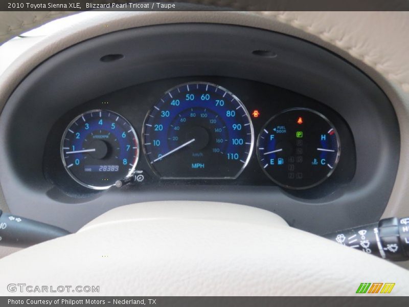  2010 Sienna XLE XLE Gauges