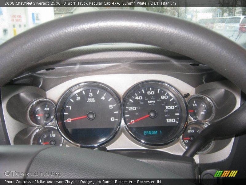 Summit White / Dark Titanium 2008 Chevrolet Silverado 2500HD Work Truck Regular Cab 4x4