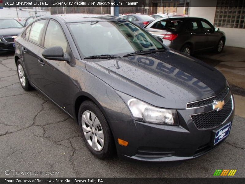Cyber Gray Metallic / Jet Black/Medium Titanium 2013 Chevrolet Cruze LS