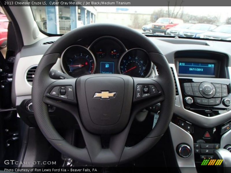 Cyber Gray Metallic / Jet Black/Medium Titanium 2013 Chevrolet Cruze LS