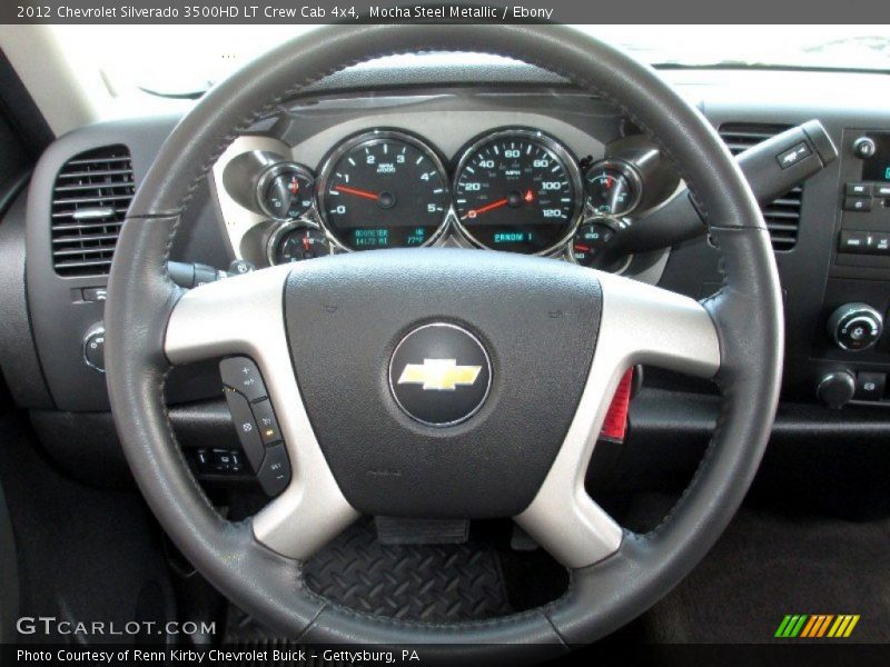 Mocha Steel Metallic / Ebony 2012 Chevrolet Silverado 3500HD LT Crew Cab 4x4
