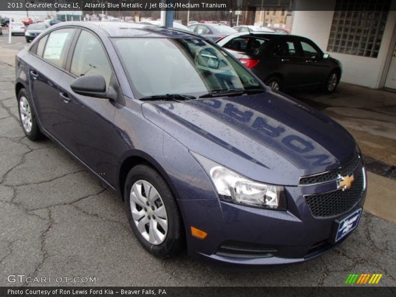 Atlantis Blue Metallic / Jet Black/Medium Titanium 2013 Chevrolet Cruze LS