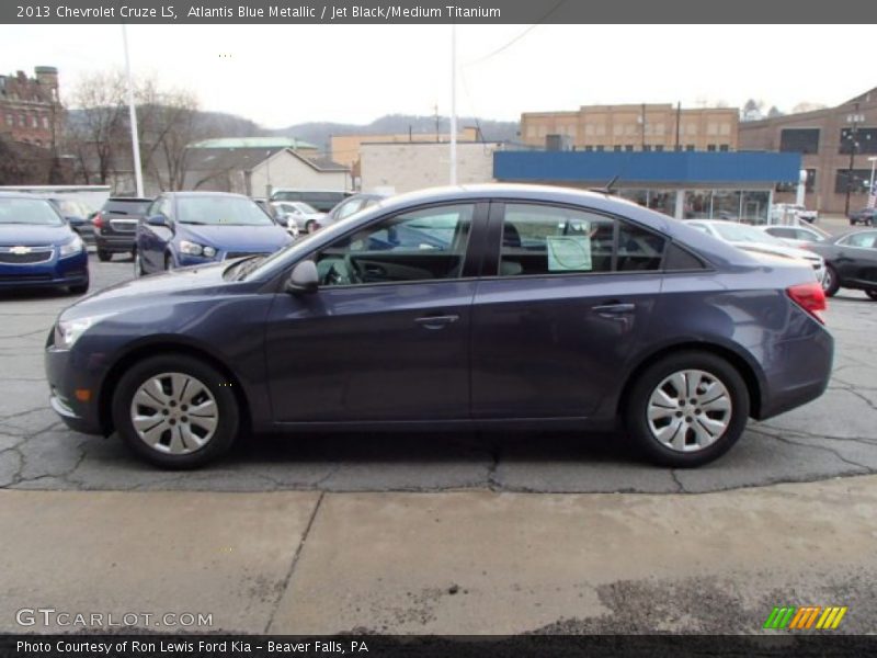Atlantis Blue Metallic / Jet Black/Medium Titanium 2013 Chevrolet Cruze LS