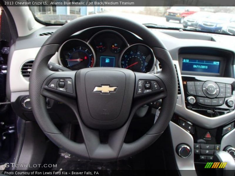 Atlantis Blue Metallic / Jet Black/Medium Titanium 2013 Chevrolet Cruze LS