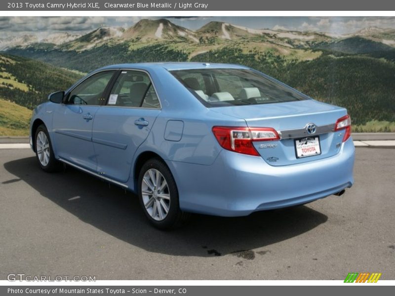 Clearwater Blue Metallic / Light Gray 2013 Toyota Camry Hybrid XLE