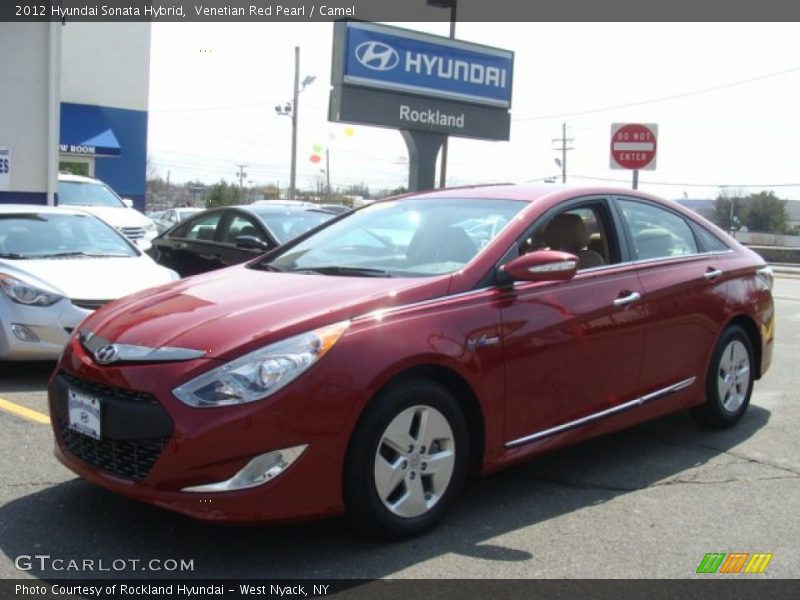 Venetian Red Pearl / Camel 2012 Hyundai Sonata Hybrid