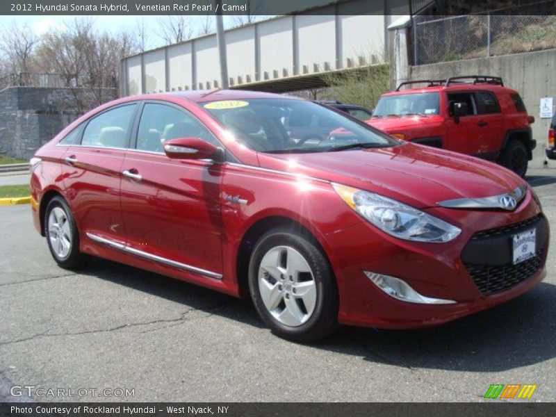 Venetian Red Pearl / Camel 2012 Hyundai Sonata Hybrid